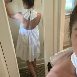 Caroline Constas white strapless dress